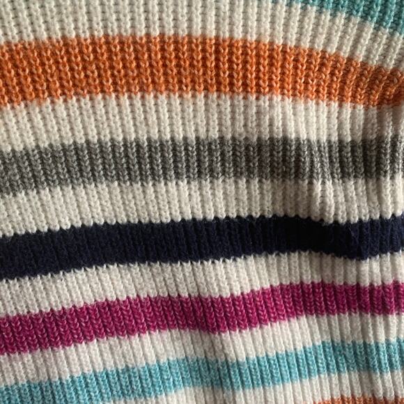 St. John’s bay womens XS striped ribbed mock neck sweater - Picture 2 of 7